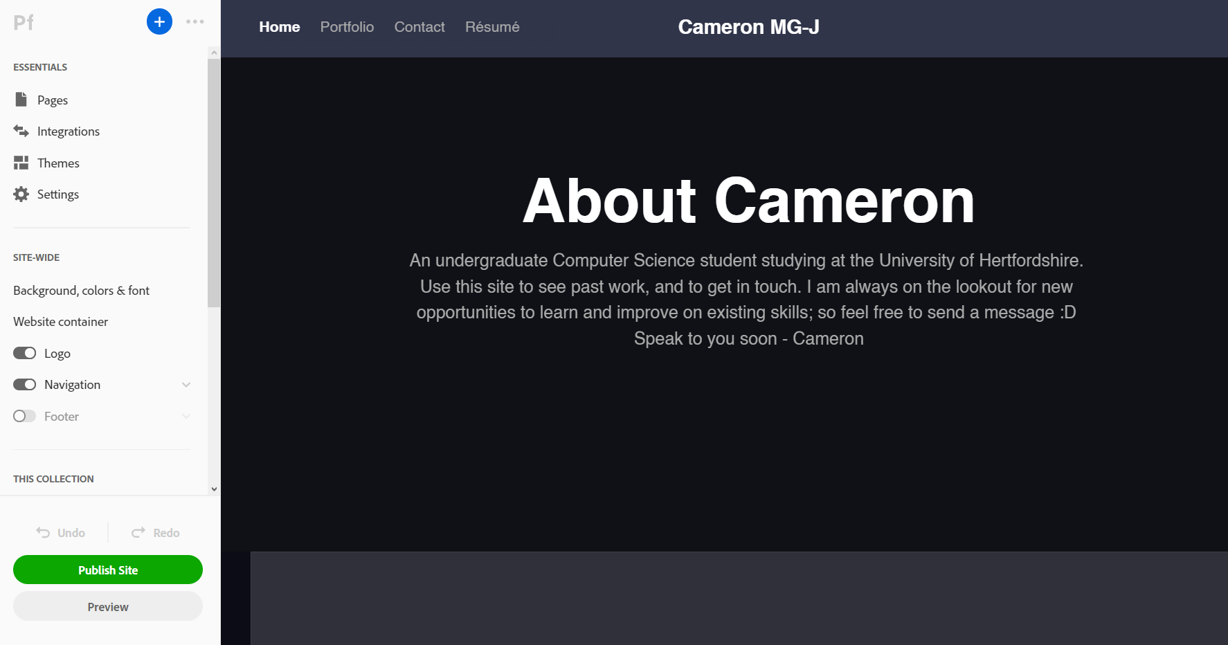 Adobe Portfolio