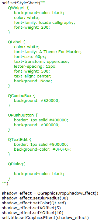 css script for the window decoration